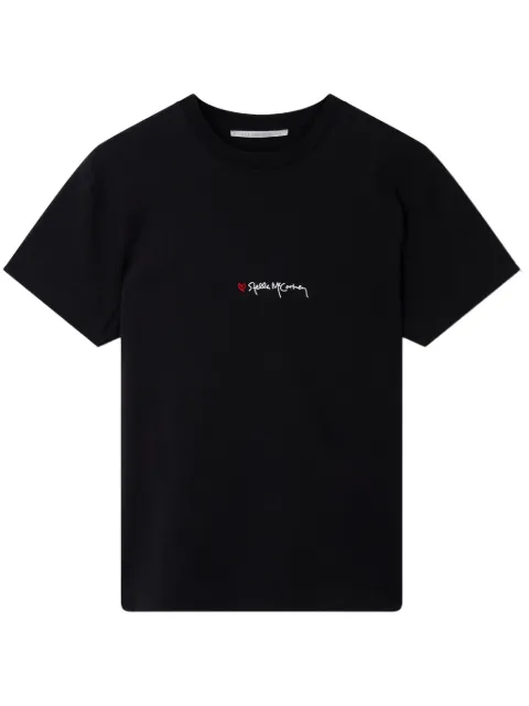 Stella McCartney Iconics Love cotton T-shirt Black 6J02733SPY52