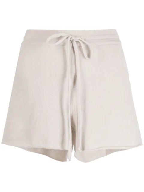 Teddy Cashmere Portofino drawstring cashmere shorts Neutrals PORTOFINO