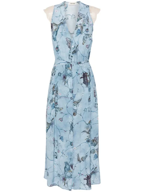 Zadig&Voltaire Rolanys silk midi dress Blue WWDR01321