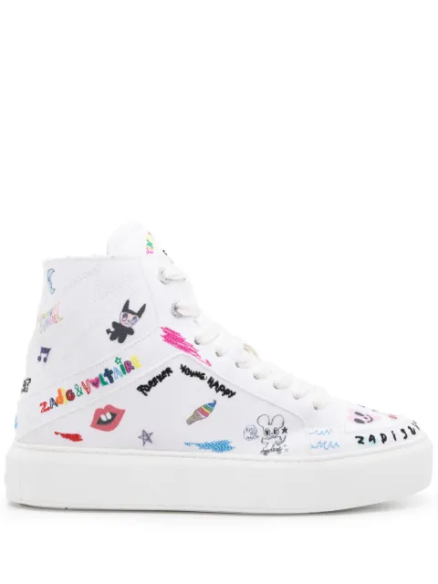 Zadig&Voltaire High Flash flatform sneakers White SWSN00499