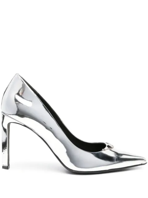 Zadig&Voltaire Perfect 100mm metallic-finish pumps Silver SWCT00869