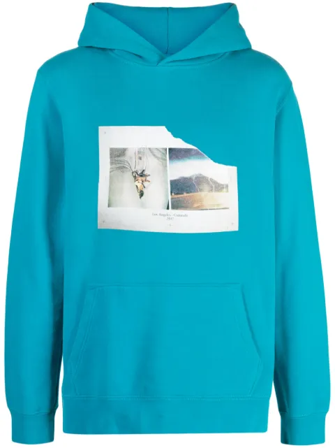 Zadig&Voltaire Sanchi photograph-print cotton hoodie Blue JMSS00238