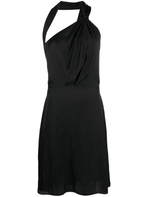 Zadig&Voltaire Razal pleat-detail satin midi dress Black WWDR01313