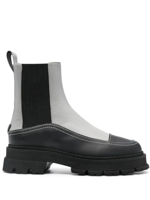 Emporio Armani 55mm panelled ankle boots Black X3M363XN983