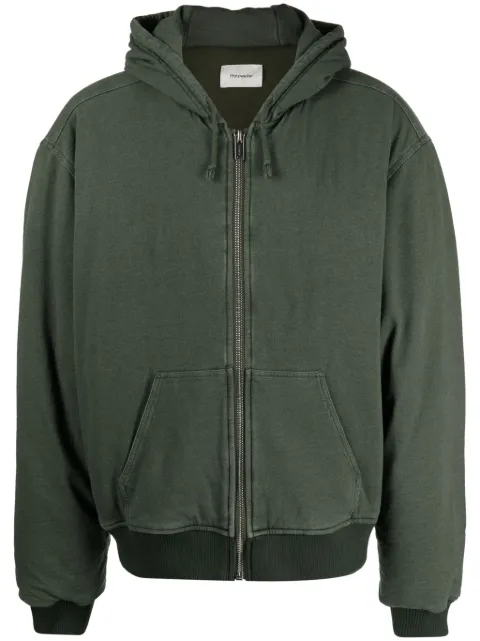 Holzweiler Loken padded zip-up hoodie Green 17156