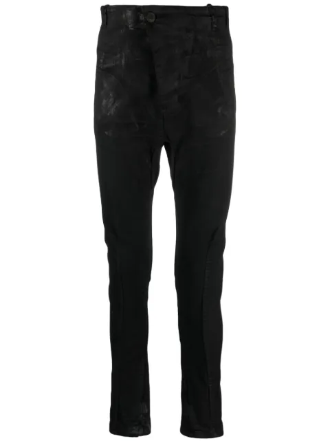 Boris Bidjan Saberi drop-crotch faded skinny jeans Black 119