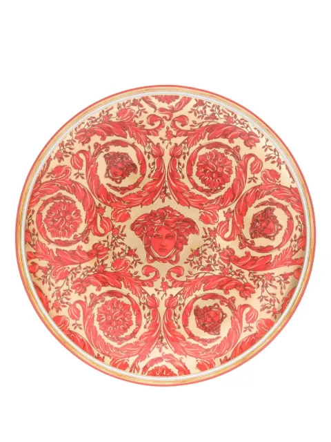 Versace Medusa Garland Red porcelain plate Red 1933540995810217