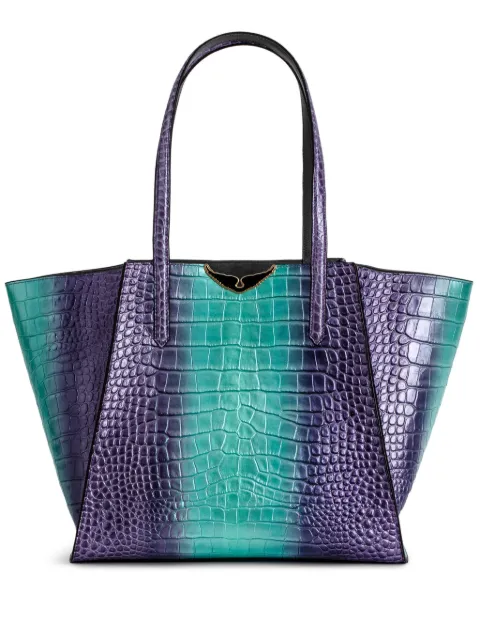 Zadig&Voltaire Le Borderline embossed leather tote bag Purple LWBA02496