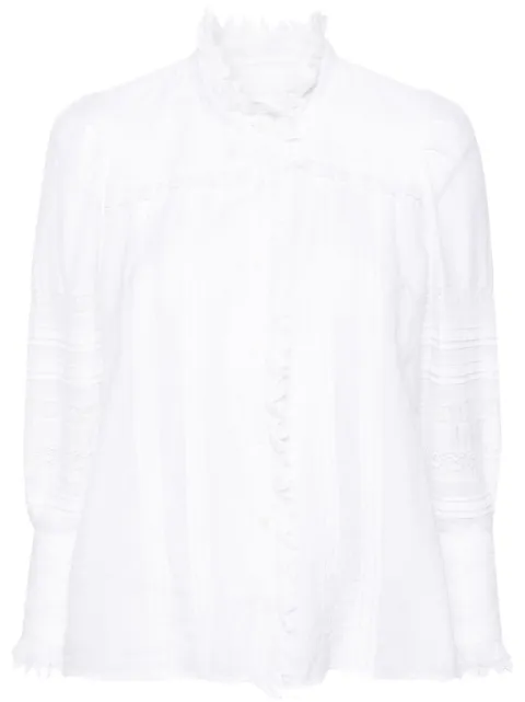 Zadig&Voltaire Trevy pintuck-detailing shirt White WWSH00515