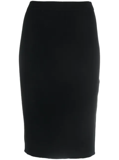 Saint Laurent fine-knit pencil skirt Black 769384Y76KD