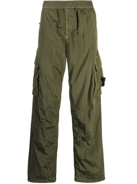 Stone Island Compass-patch cargo trousers Green 791531019