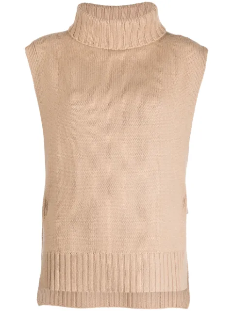 Vince roll-neck sleeveless jumper Neutrals CAK10126VNC