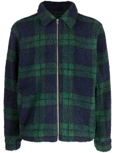 Holzweiler checkered recycled polyester shirt jacket Green 17142