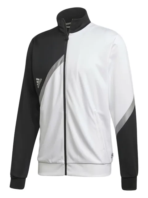 adidas diagonal-panel track jacket White GE5150