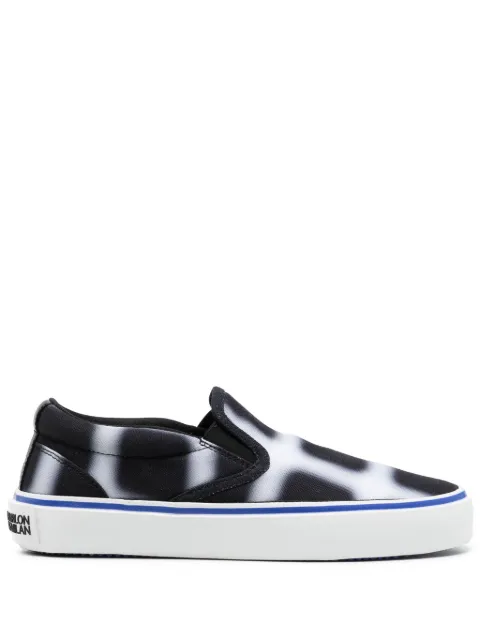 COUNTY OF MILAN geometric-pattern slip-on sneakers Black CMIA079F23FAB0011001