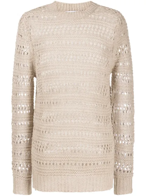 Private Stock The Horatio open-knit jumper Neutrals PS02ACK09
