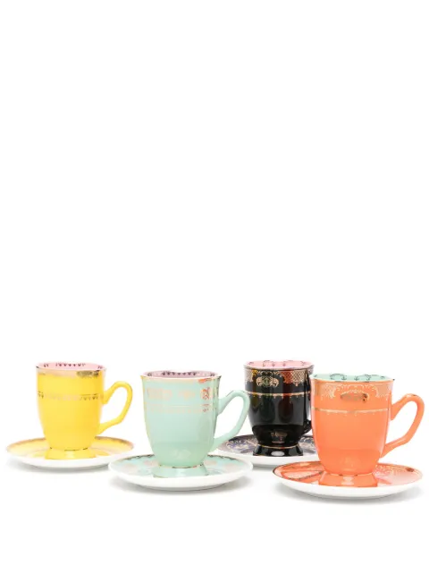 POLSPOTTEN Grandpa porcelain teacups (set of four) Green 900230720