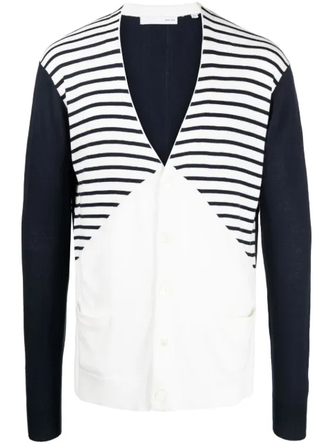 Private Stock The Albert stripe-detail cardigan Blue PS02ACK31