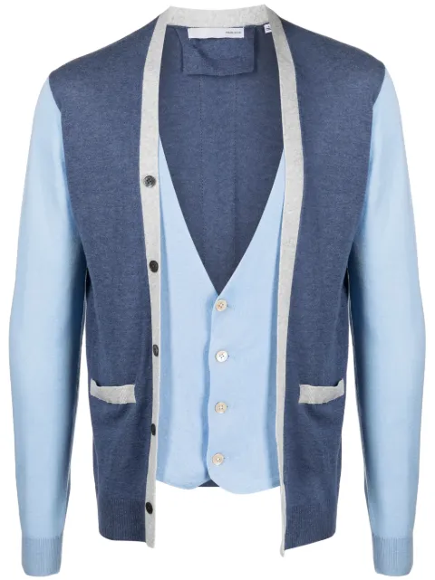Private Stock The Harold colour-block cardigan Blue PS02ACK32