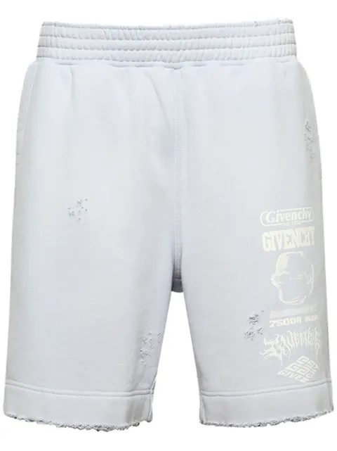 Givenchy New Board cotton track shorts Blue BM515J3YGD453