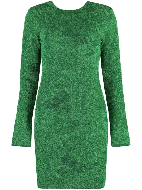Givenchy floral-jacquard lurex minidress Green BW21TD4ZJP366