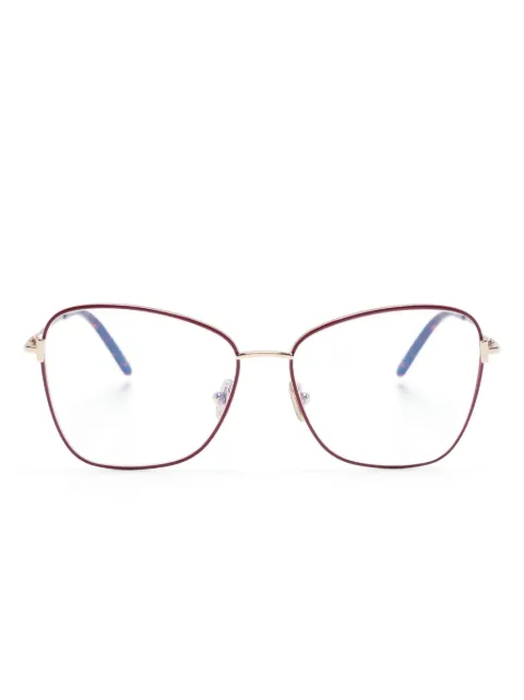 TOM FORD Eyewear metal oversize-frame glasses Purple TF5906B