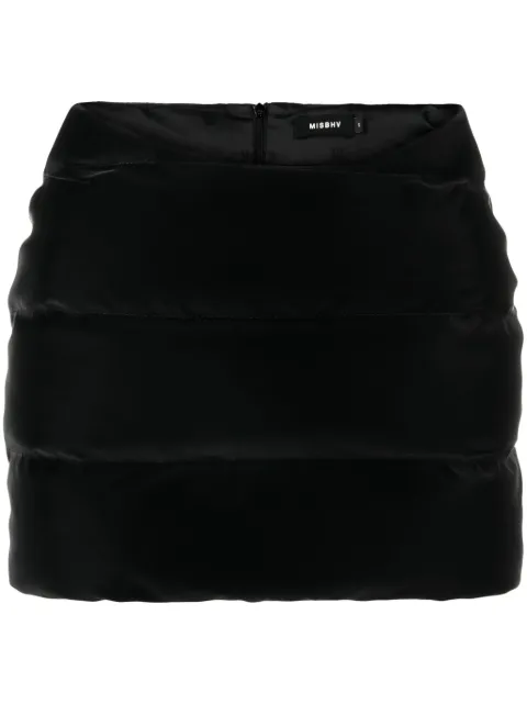 MISBHV Puffer Trinity Latex padded miniskirt Black 231W867