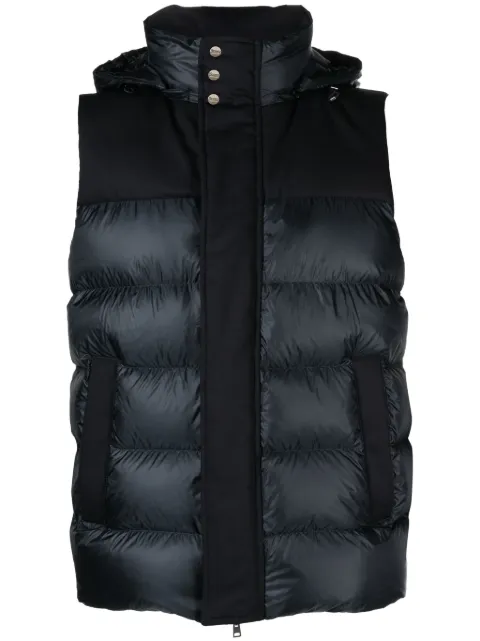 Herno quilted hooded gilet Blue PI001095U120209200