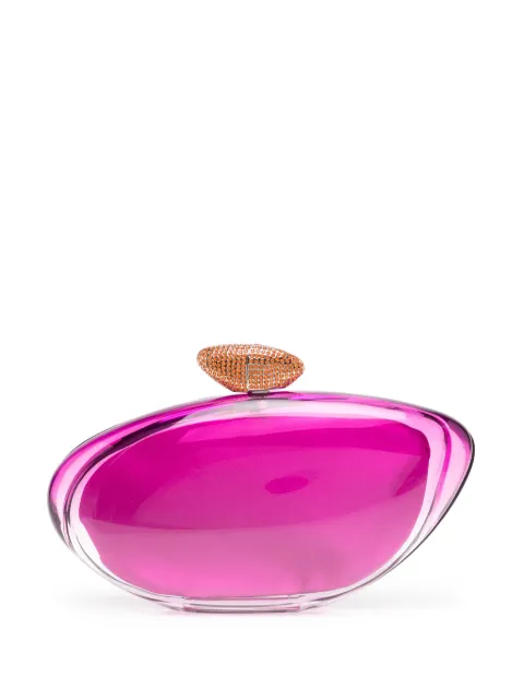 Benedetta Bruzziches Ariel clasp-fastening clutch bag Purple FW23002