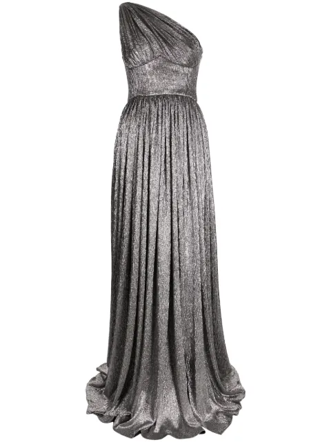 Rhea Costa one-shoulder metallic dress Silver 23216DLG