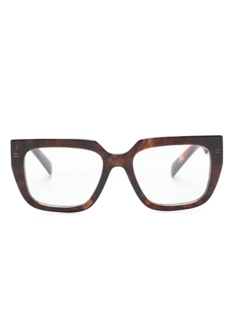 Prada Eyewear tortoiseshell-effect square-frame glasses Brown PRA03V