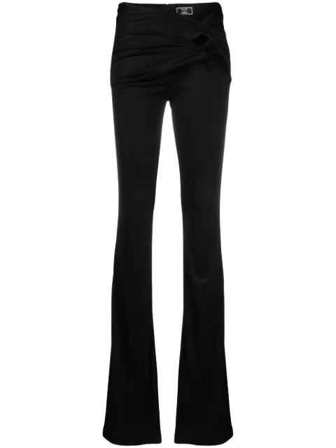 Versace x Dua Lipa knotted flared trousers Black 10112891A00572