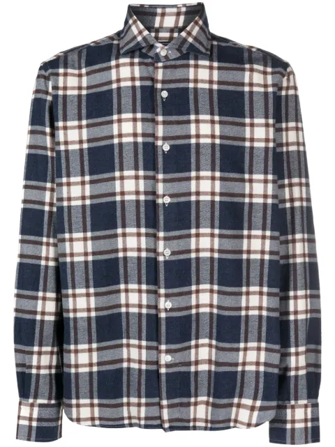 Orian plaid flannel shirt Blue WH0202C145