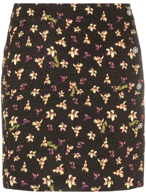 ROTATE BIRGER CHRISTENSEN floral-pattern jacquard miniskirt Black 1111752470