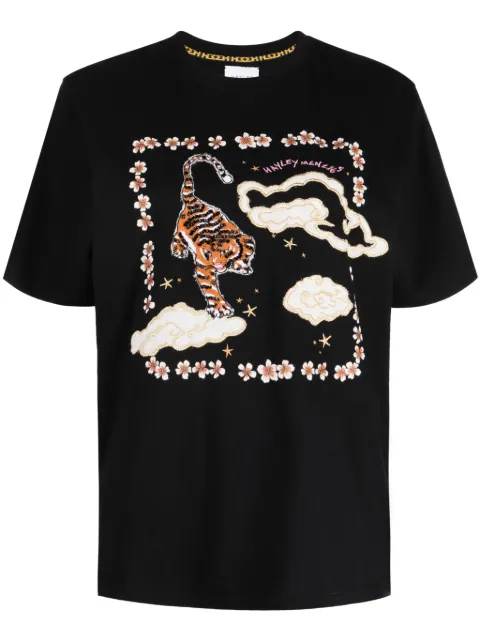 Hayley Menzies graphic-print cotton T-shirt Black AW2300954JSTSBLK