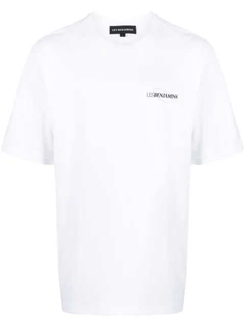 Les Benjamins logo-print cotton T-shirt White LB23FWFRWMUTS018
