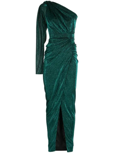 Rhea Costa one-shoulder ankle-length dress Green 23228DAL