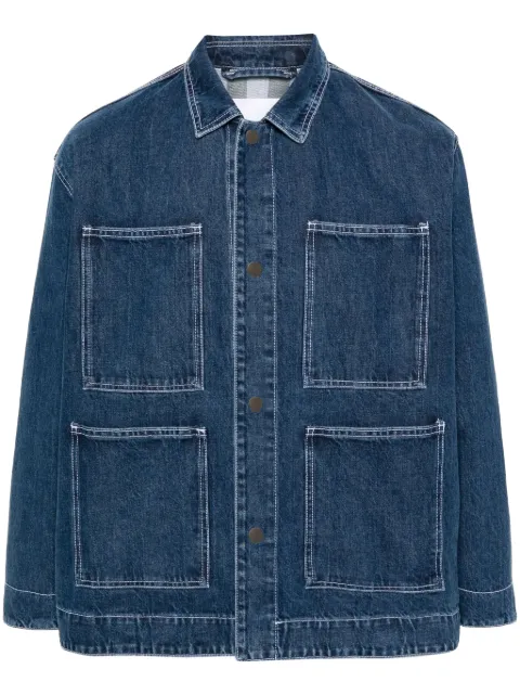 Sunnei press-stud denim shirt jacket Blue CRTWXOUW016DEN0157758MIDWASHEDDENIM