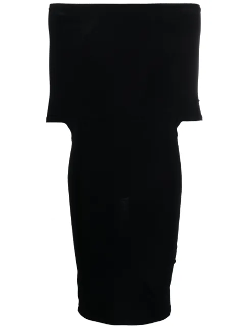 WARDROBE.NYC Off Shoulder bodycon minidress Black W5048R14