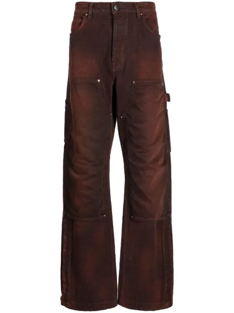 AMIRI mid-rise cotton jacquard trousers Brown AW23MDF012