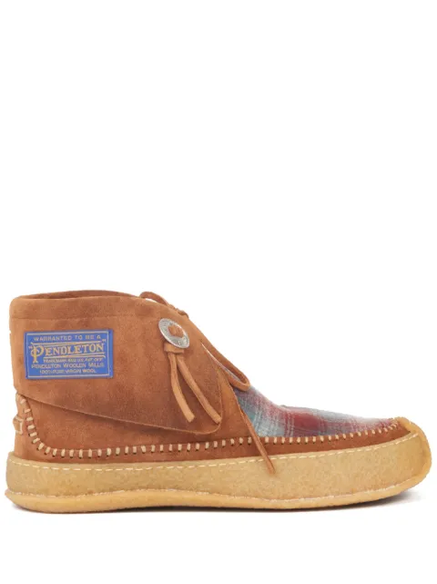 Maison Margiela Pendleton leather boat shoes Brown S57WQ0190P6221