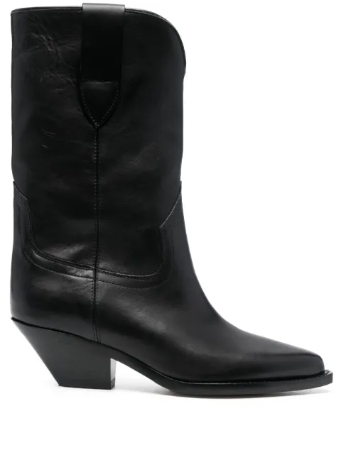 ISABEL MARANT Dahope 50mm leather cowboy boots Black BO0005FAA1A04S