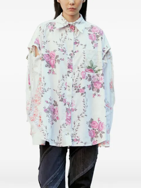 Rave Review Eli floral-print shirt White FW2311