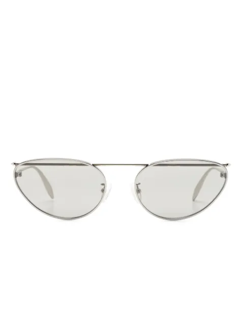 Alexander McQueen Eyewear piercing-detailed cat-eye sunglasses Silver AM0424S