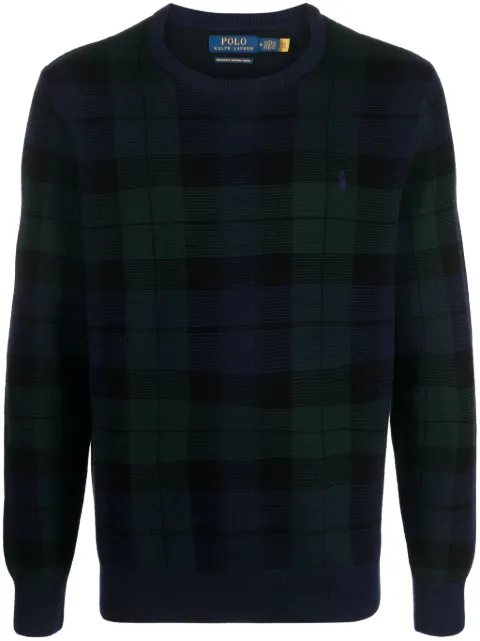 Polo Ralph Lauren plaid-pattern wool jumper Green 710917043001