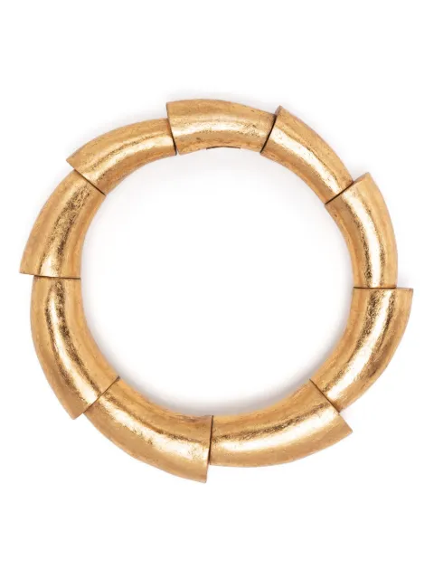 Monies Orchid wooden necklace Gold 8134WDG