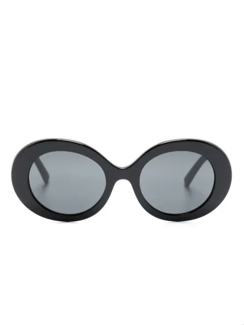Dolce & Gabbana Eyewear Logo oval-frame sunglasses Black DG4448