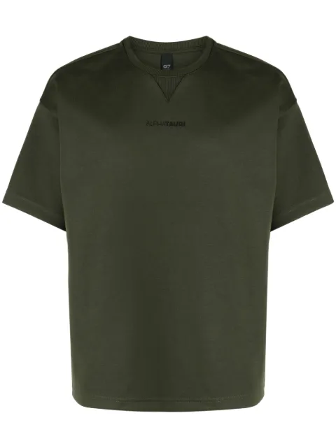 Alpha Tauri logo-print short-sleeve T-shirt Green ATA23535