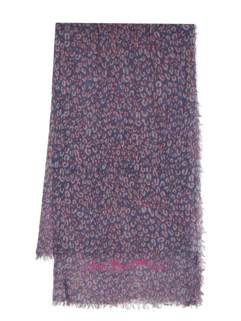 Louis Vuitton Pre-Owned cheetah print scarf Blue CSLVRPSCA7532