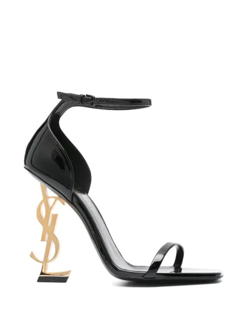 Saint Laurent Opyum logo-heel sandals Black 5576621TV1A